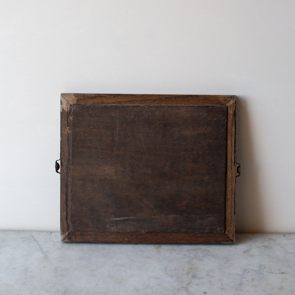 Vintage Wood-framed Mirror