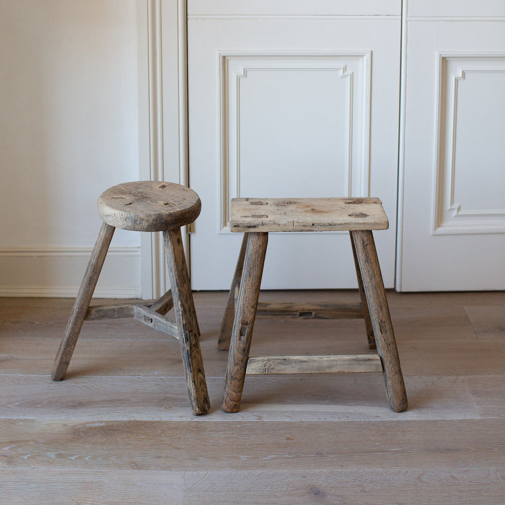 
            
                Load image into Gallery viewer, VINTAGE ELM STOOLS
            
        