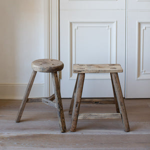 VINTAGE ELM STOOLS
