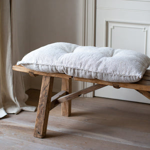 HANDMADE BENCH CUSHION FROM ANTIQUE LINEN