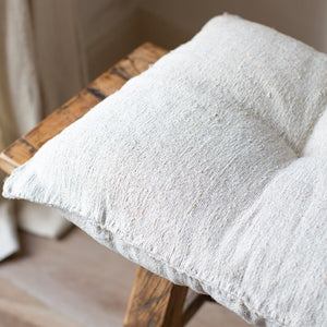 HANDMADE BENCH CUSHION FROM ANTIQUE LINEN