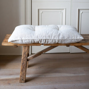 HANDMADE BENCH CUSHION FROM ANTIQUE LINEN