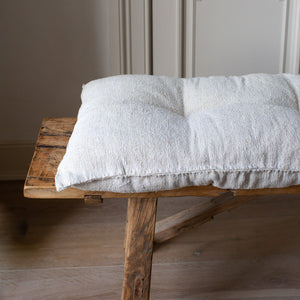 HANDMADE BENCH CUSHION FROM ANTIQUE LINEN