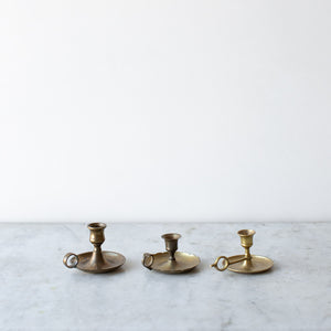 VINTAGE BRASS CHAMBERSTICK CANDLE HOLDER