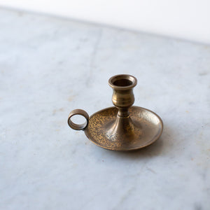 VINTAGE BRASS CHAMBERSTICK CANDLE HOLDER