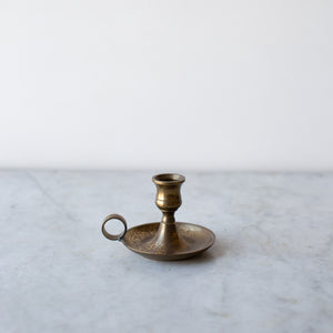 VINTAGE BRASS CHAMBERSTICK CANDLE HOLDER