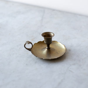 VINTAGE BRASS CHAMBERSTICK CANDLE HOLDER