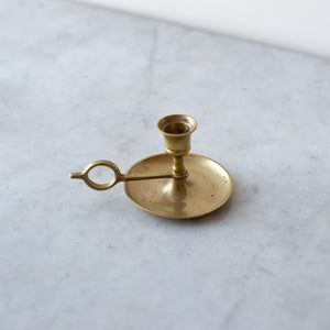 VINTAGE BRASS CHAMBERSTICK CANDLE HOLDER