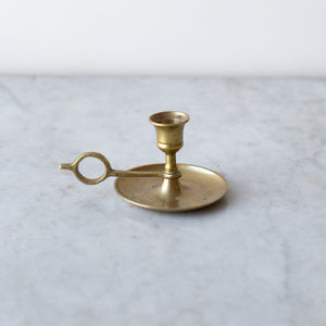 VINTAGE BRASS CHAMBERSTICK CANDLE HOLDER
