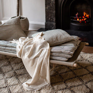 HANDWOVEN COTTON CUSHION COVERS IN PLAIN STRIPES