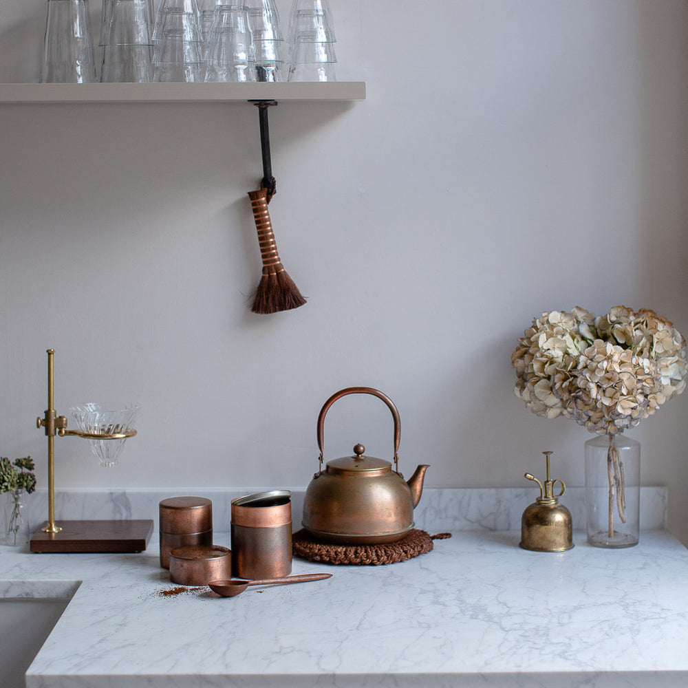 COPPER TEA AND COFFEE CANISTER