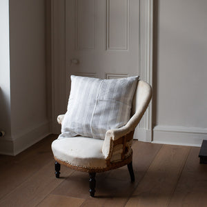 Grey Striped Belgian Linen Cushion Covers