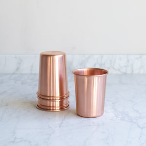 handmade copper stacking cups