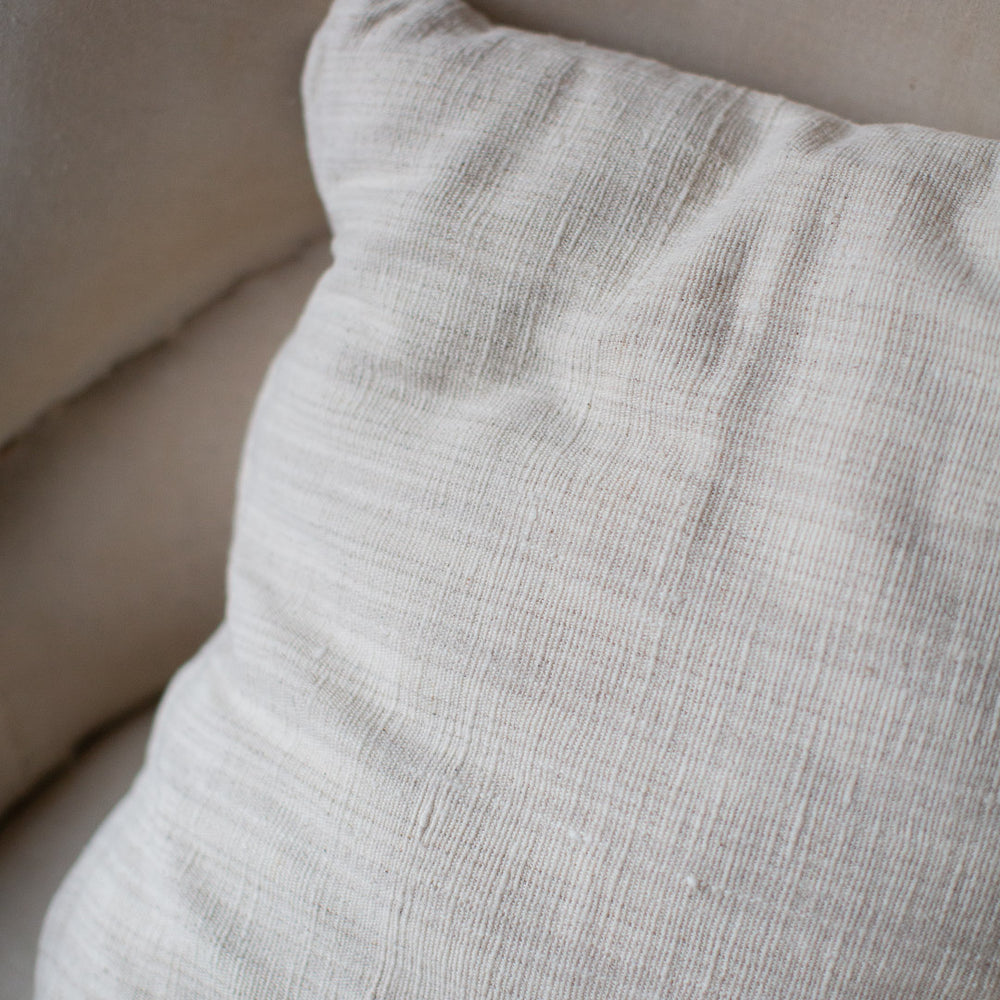 HANDSPUN COTTON CUSHION COVERS IN NATURAL STRIPES