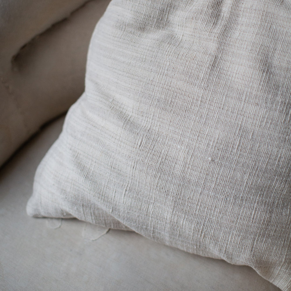 HANDSPUN COTTON CUSHION COVERS IN NATURAL STRIPES