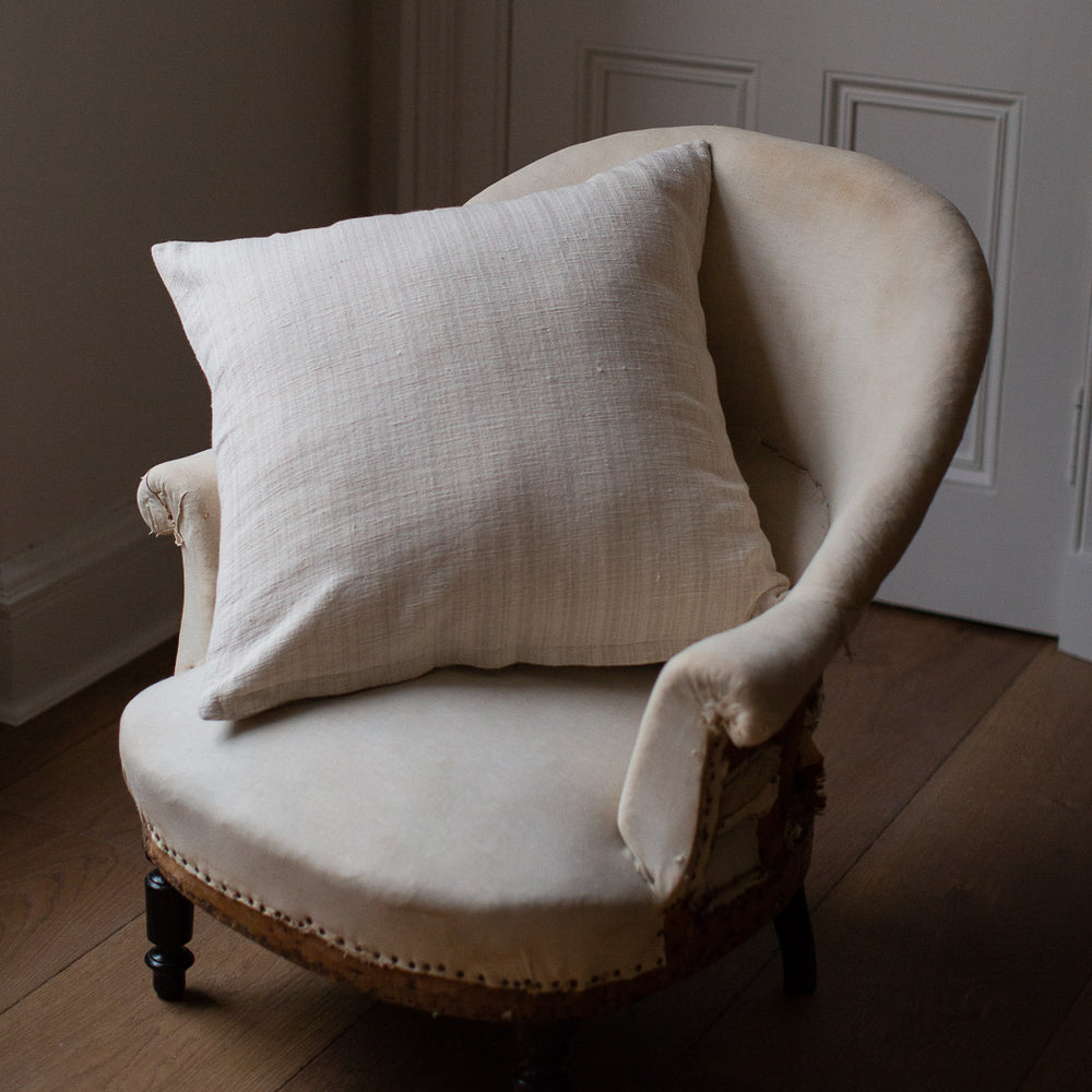 HANDSPUN COTTON CUSHION COVERS IN NATURAL STRIPES