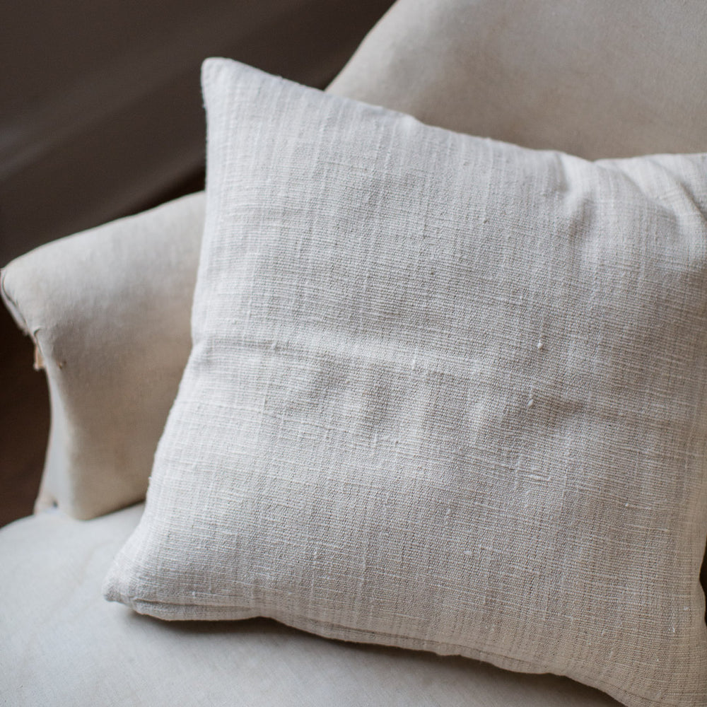 HANDSPUN COTTON CUSHION COVERS IN NATURAL STRIPES