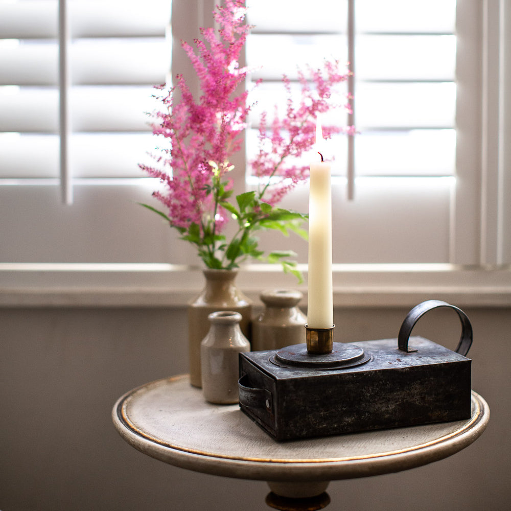 Vintage Tin Matchbox Candle Holder
