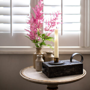 Vintage Tin Matchbox Candle Holder