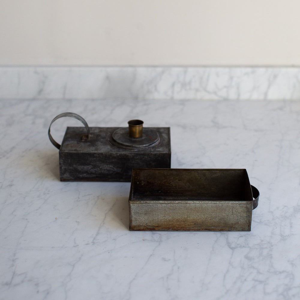 Vintage Tin Matchbox Candle Holder