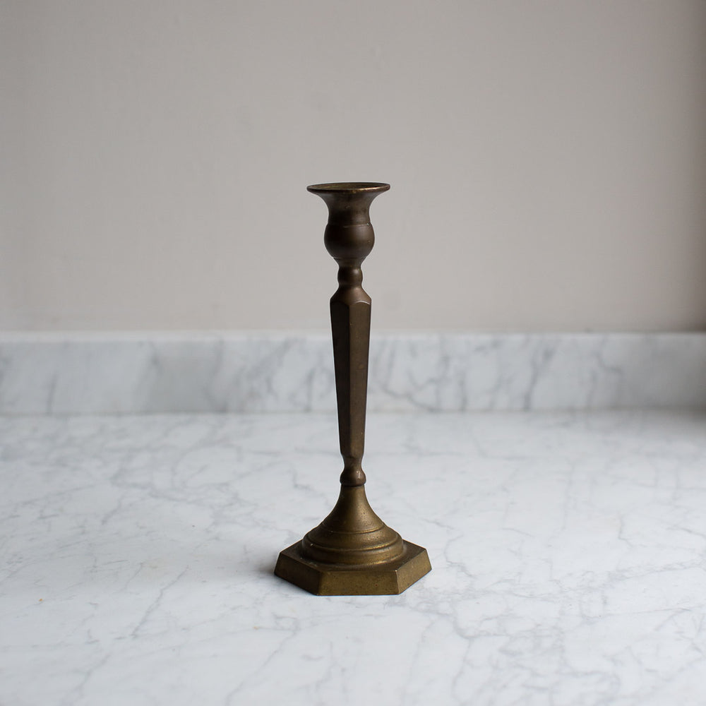 VINTAGE PAIR OF BRASS CANDLESTICKS