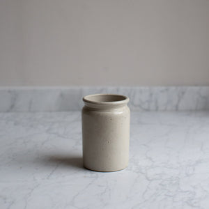 VINTAGE UTENSIL HOLDER JAR WITH RIM
