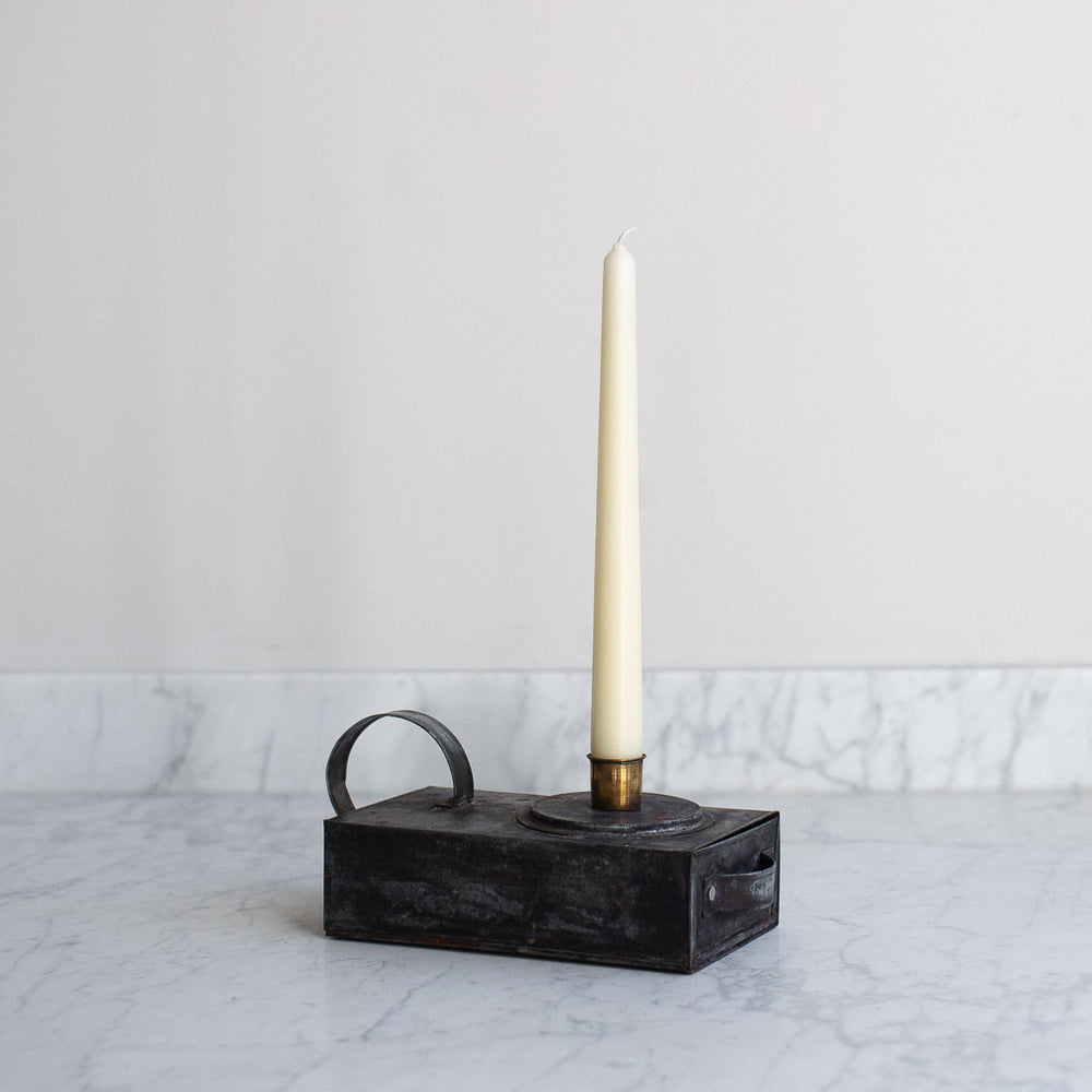 Iron Candlestick - Antique Black 10cm