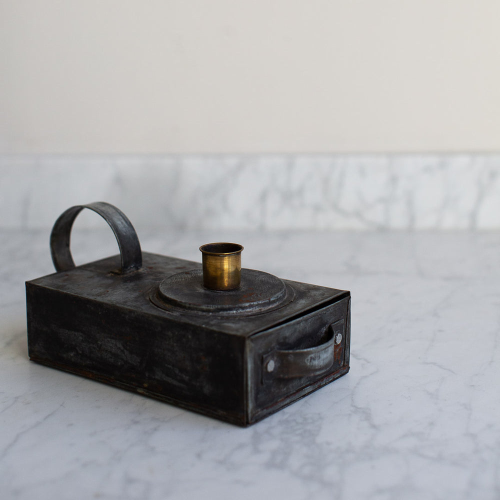 Vintage Tin Matchbox Candle Holder