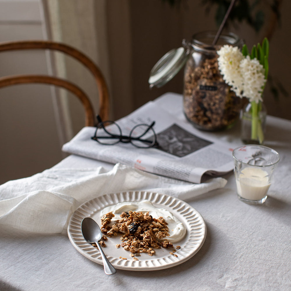 HANDMADE FLUTED SIDE PLATE