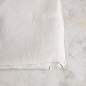 BELGIAN LINEN FITTED SHEETS IN NATURAL WHITE
