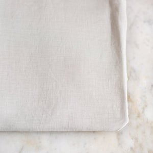 BELGIAN LINEN FITTED SHEETS IN NATURAL WHITE