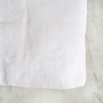 BELGIAN LINEN FITTED SHEETS IN PURE WHITE