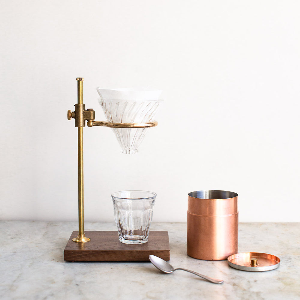 BRASS COFFEE POUR OVER STAND