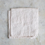 HANDMADE LINEN NAPKIN SET IN WARM WHITE