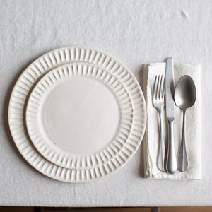 HANDMADE HEAVY LINEN NAPKIN SET IN OFF-WHITE