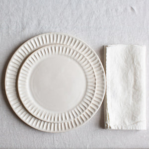 
            
                Load image into Gallery viewer, HANDMADE HEAVY LINEN NAPKIN SET IN OFF-WHITE
            
        