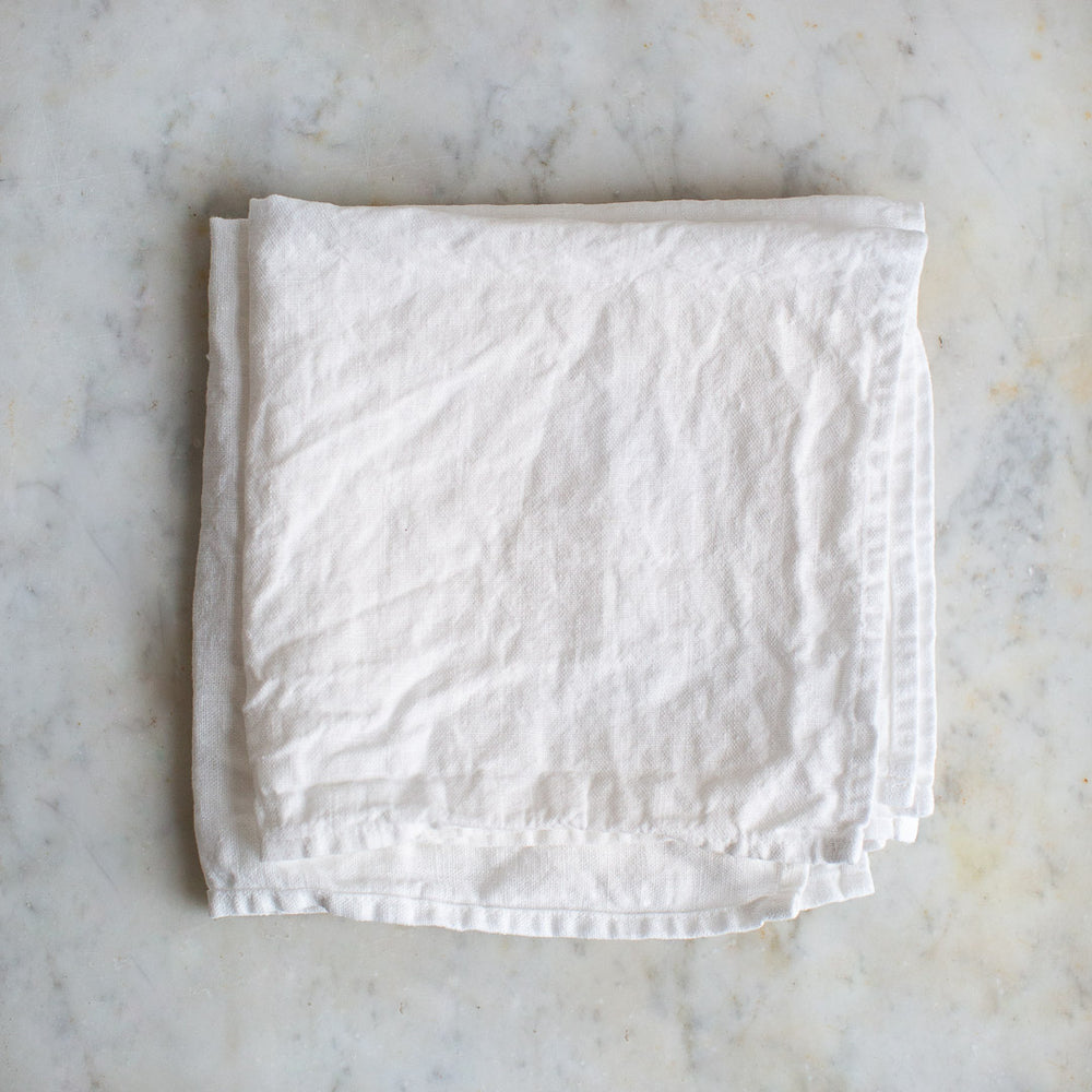 HANDMADE HEAVY LINEN NAPKIN SET IN OFF-WHITE