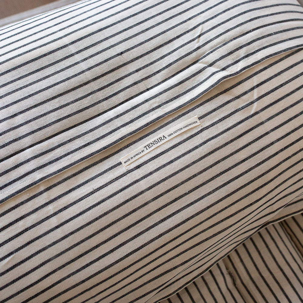 EXTRA LARGE HANDWOVEN COTTON CUSHION COVER IN PLAIN STRIPES