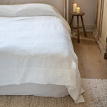 HANDMADE LINEN TOP SHEET IN OFF-WHITE