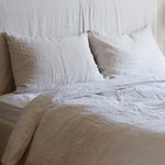 BELGIAN LINEN PILLOWSLIP SET IN NATURAL WHITE