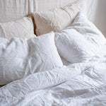 BELGIAN LINEN PILLOWSLIP SET IN PURE WHITE