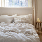 BELGIAN LINEN BEDDING SET IN NATURAL WHITE