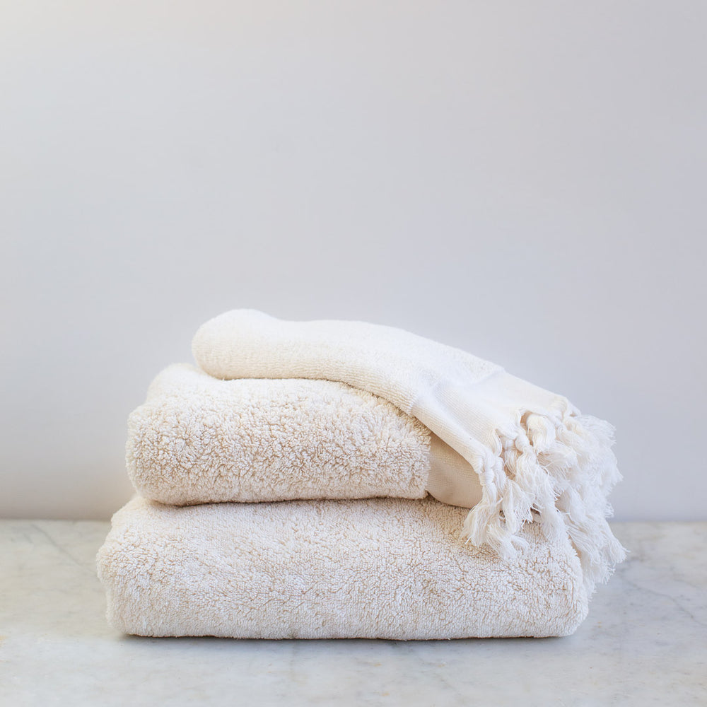 handwoven unbleached organic cotton towel 