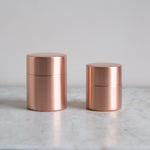 copper tea and coffee canister