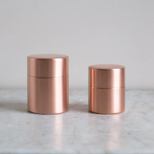 
            
                Load image into Gallery viewer, copper tea and coffee canister
            
        