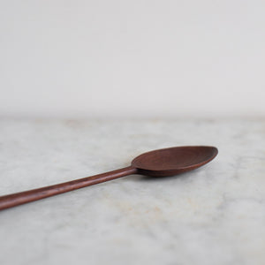 handmade dark wood cooking spoon 