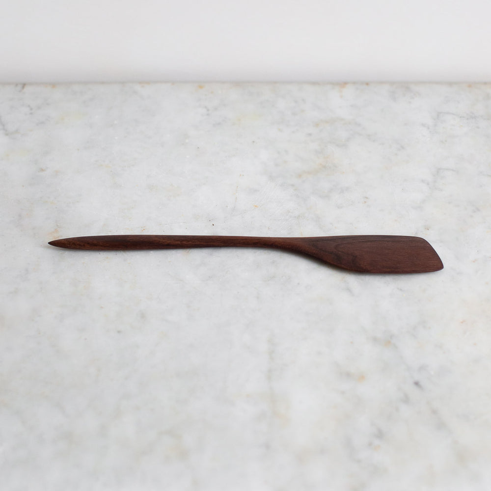Hand carved black walnut cooking spatula 