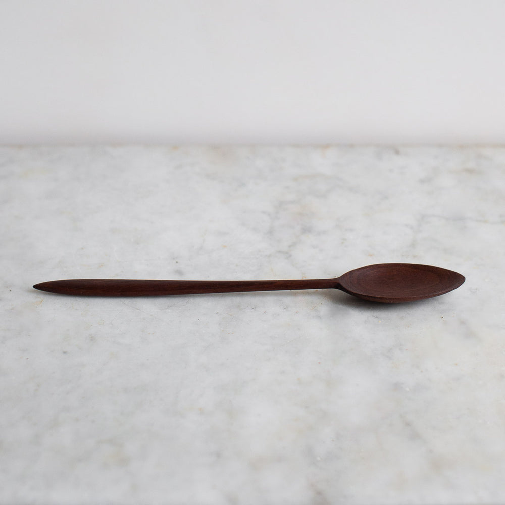 hand carved black walnut cooking spoon 