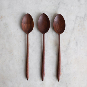 hand carved black walnut cooking spoons uk