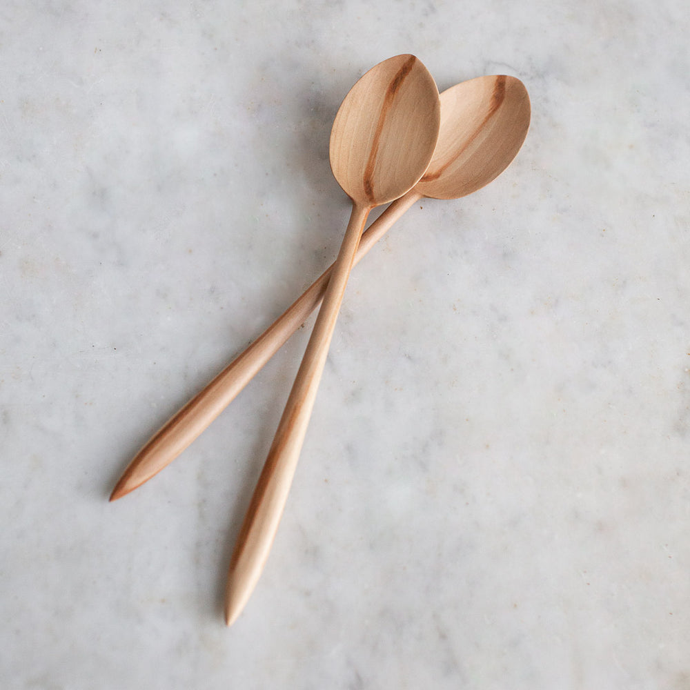 delicate hand carved cooking spoons uk